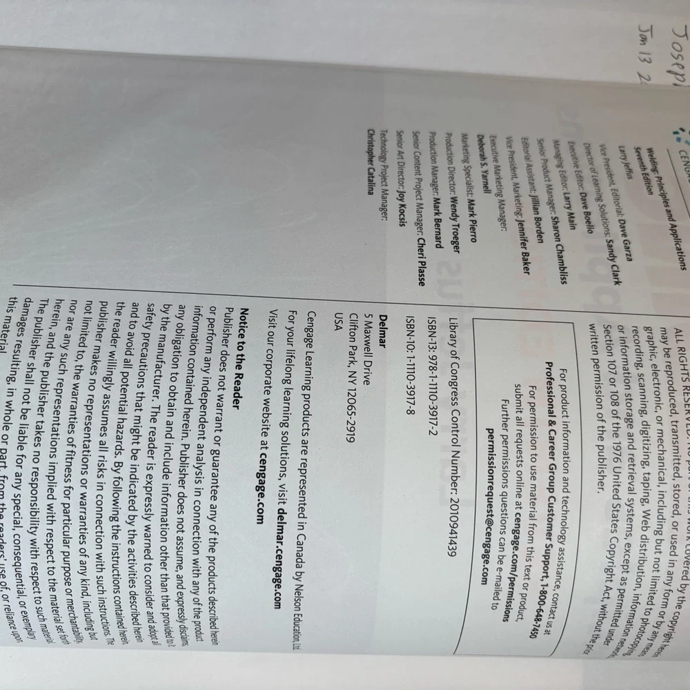 Welding principles and applications seventh edition by Larry Jeffus,used book - Picture 4 of 7